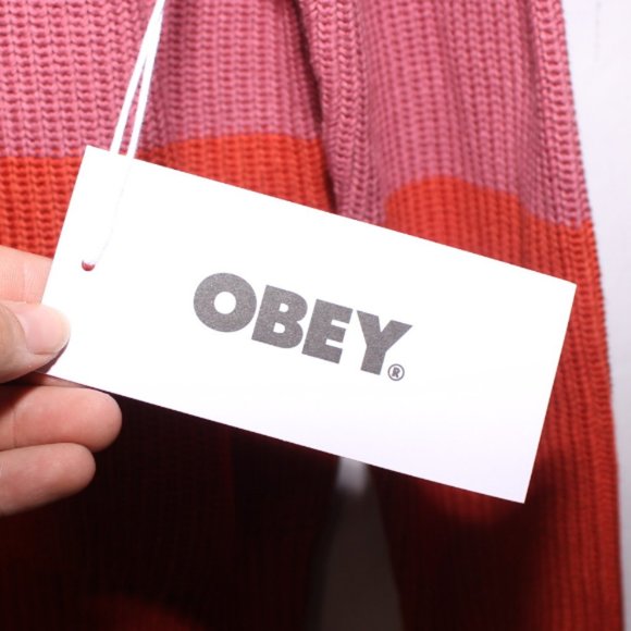 NWT OBEY Joni Colorblock Long Sleeve Knit Sweater Size S - Picture 11 of 12